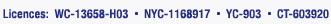 Licences:  WC-13658-H03     NYC-1168917     YC-903     CT-603920